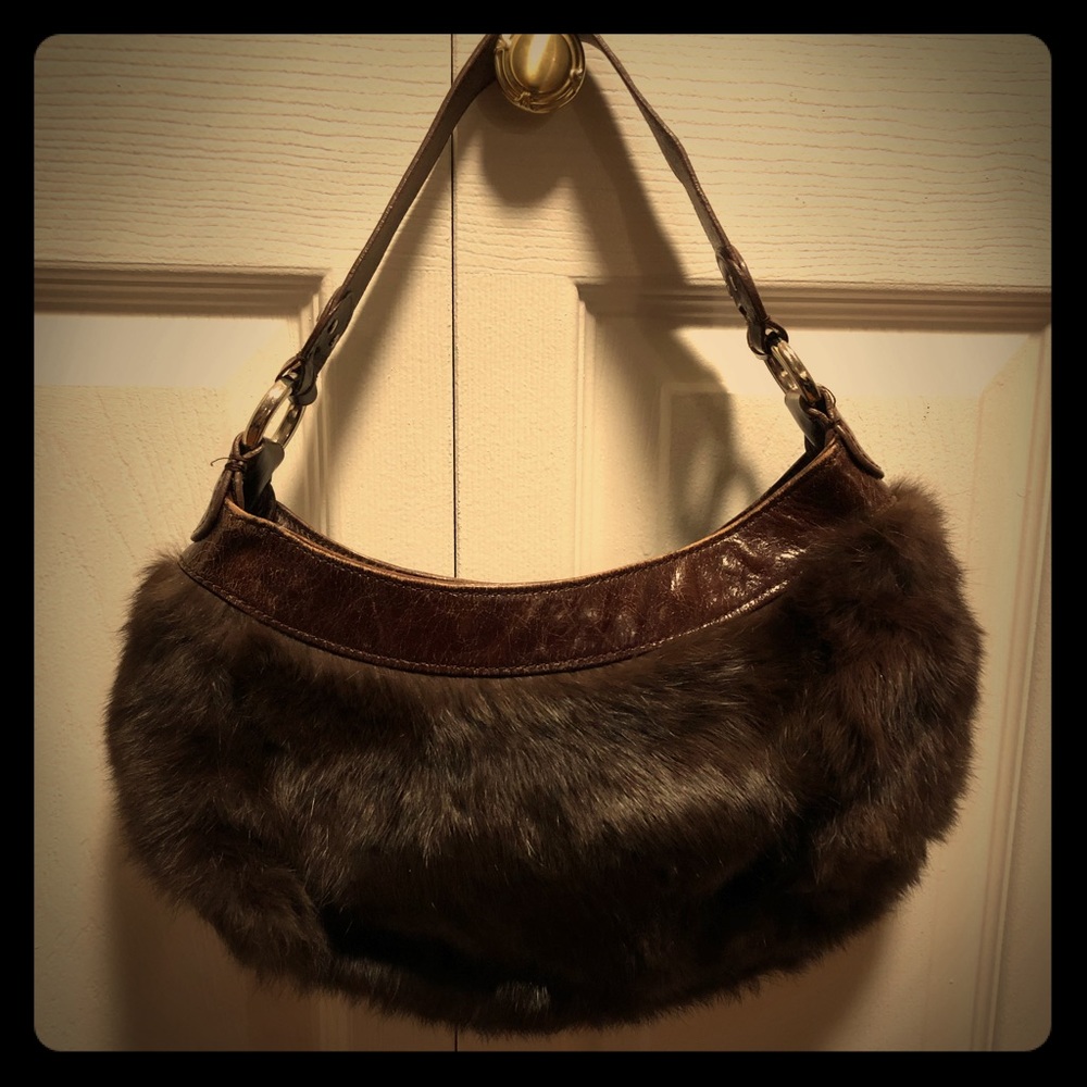 Vintage Kenneth Cole rabbit fur purse